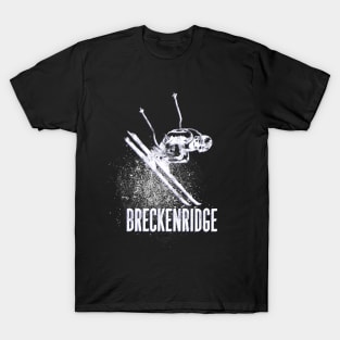 Breckenridge Ski Mountain Resort Retro Downhill Snow Skier T-Shirt